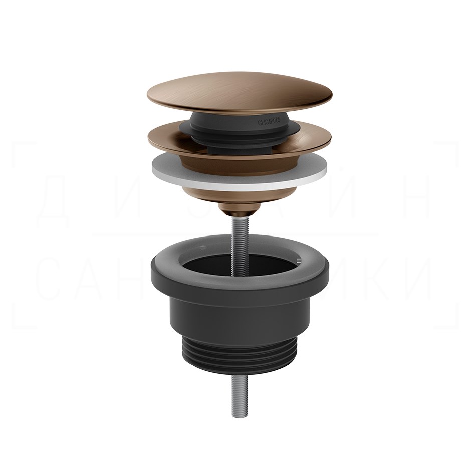 Gessi Донный клапан универсальный “Stop&Go”, цвет: copper brushed PVD 01421#708