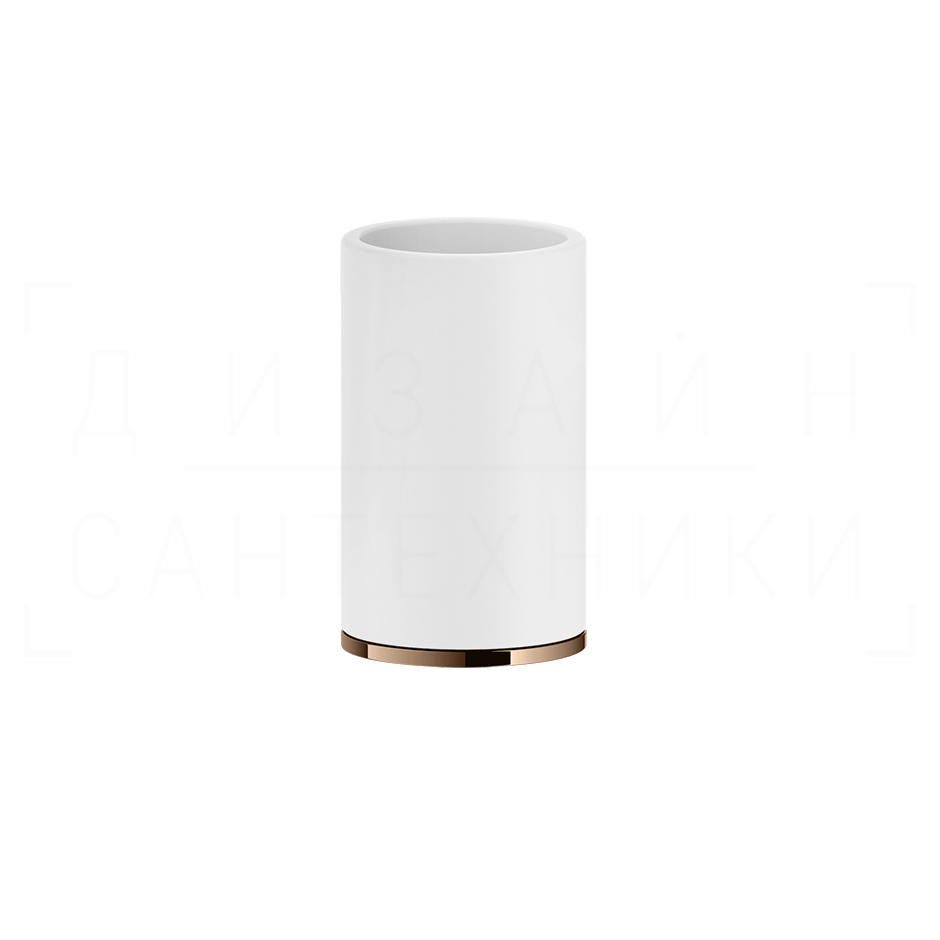 Gessi Inciso Стакан настольный, керамический Neolite, цвет: white/copper PVD 58531#030