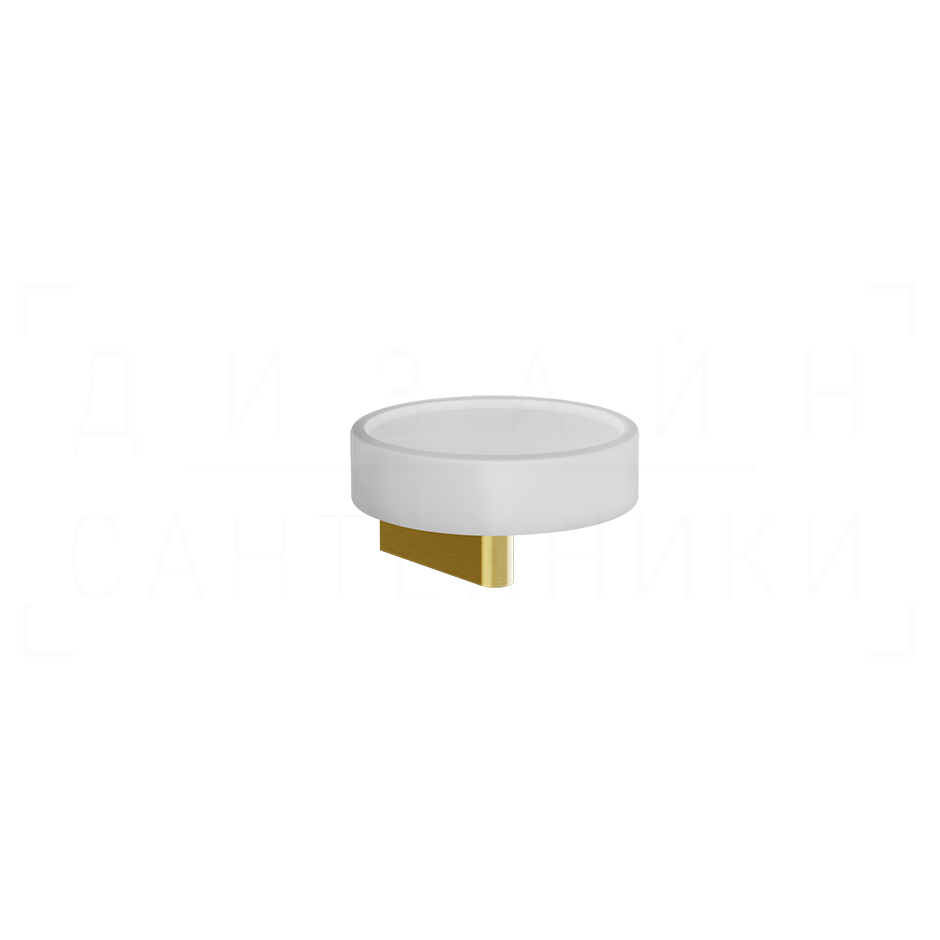 Gessi Origini Мыльница с керамической чашей Neolite, подвесная, цвет: white/gold brushed 66401#716