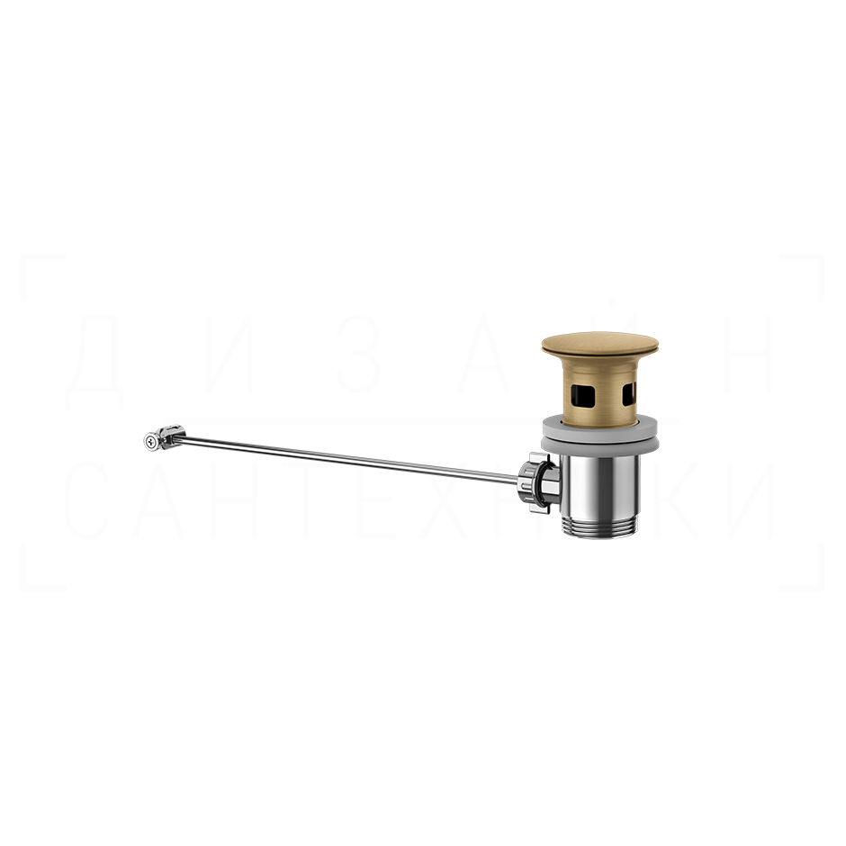 Gessi Донный клапан автоматический, с переливом, цвет: warm bronze brushed PVD 29263#726
