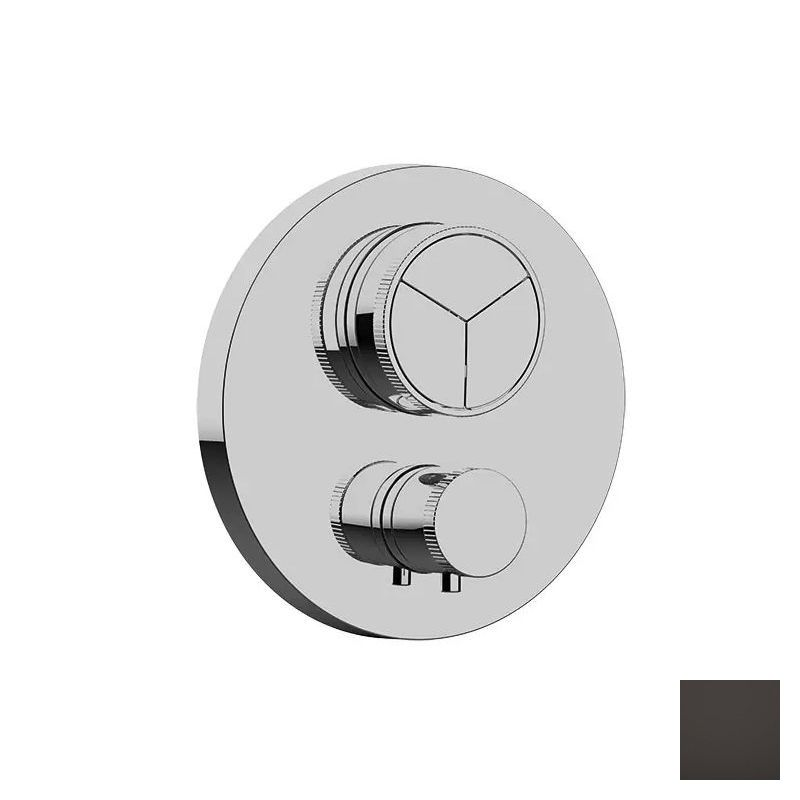 Almar Core Round Термостат для душа, внешняя часть на 3 потребителя, цвет: PVD polished deep black E176633.DB
