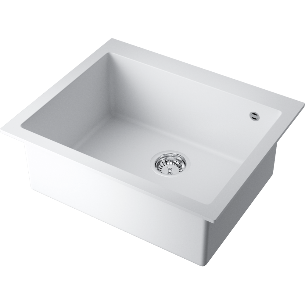 Omoikiri Bosen 61-WH Кухонная мойка Tetogranit 61x50 см, цвет: белый 4991212