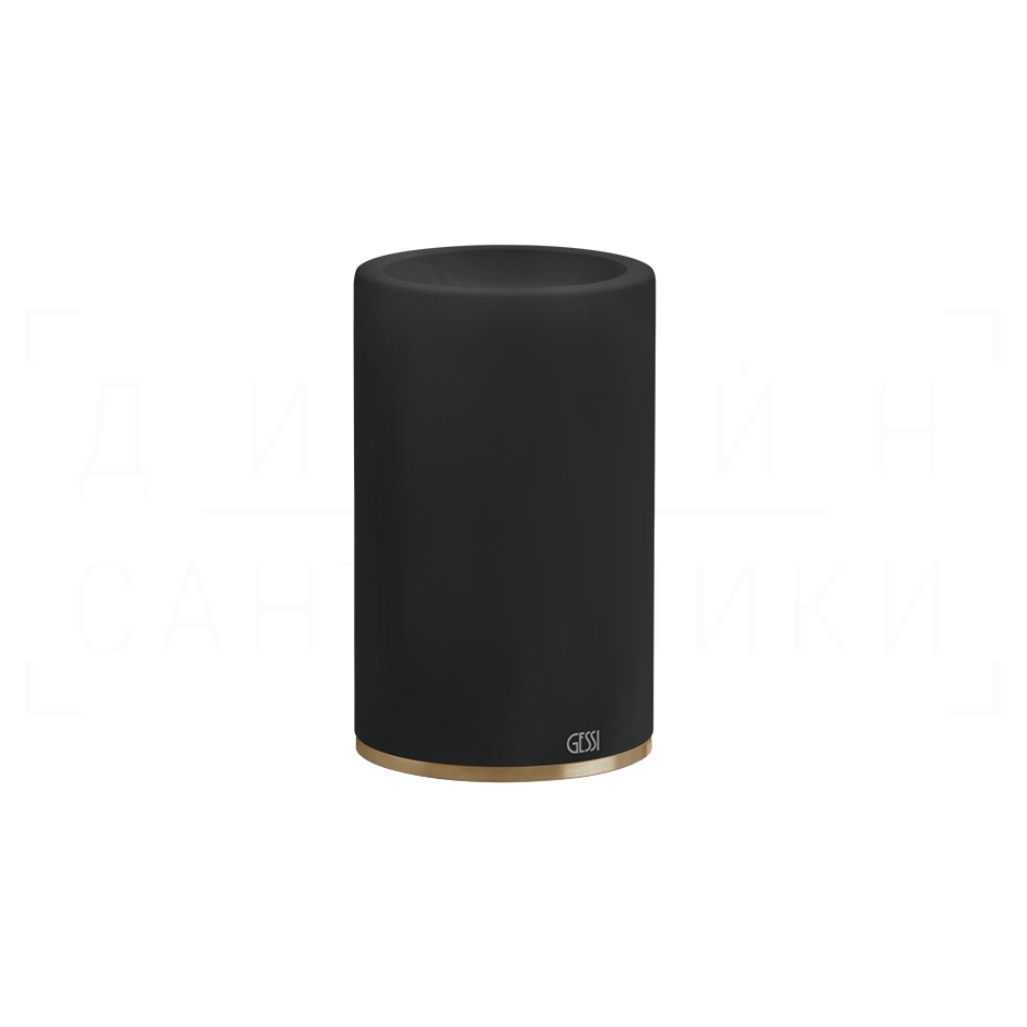 Gessi 316 Стакан настольный, керамический Neolite, цвет: black/warm bronze brushed PVD 54732#726
