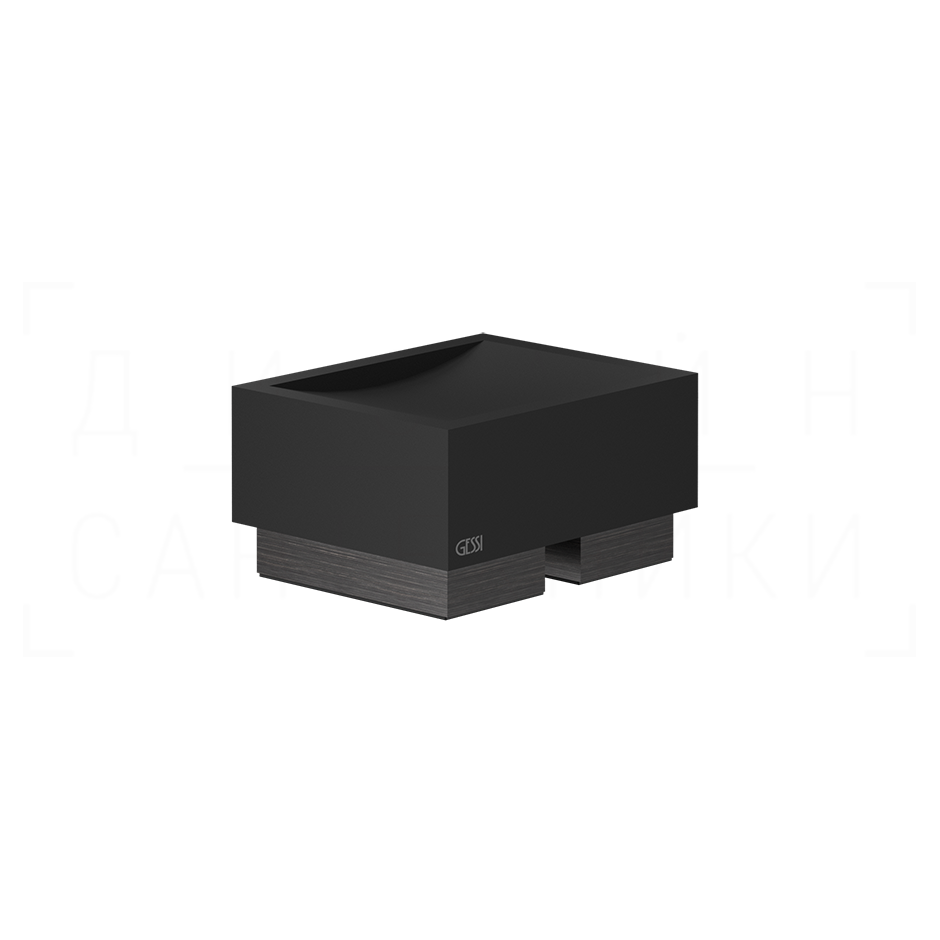 Gessi Inverso/Rettangolo Мыльница с керамической чашей Neolite, настольная, цвет: black/aged bronze 20826#187