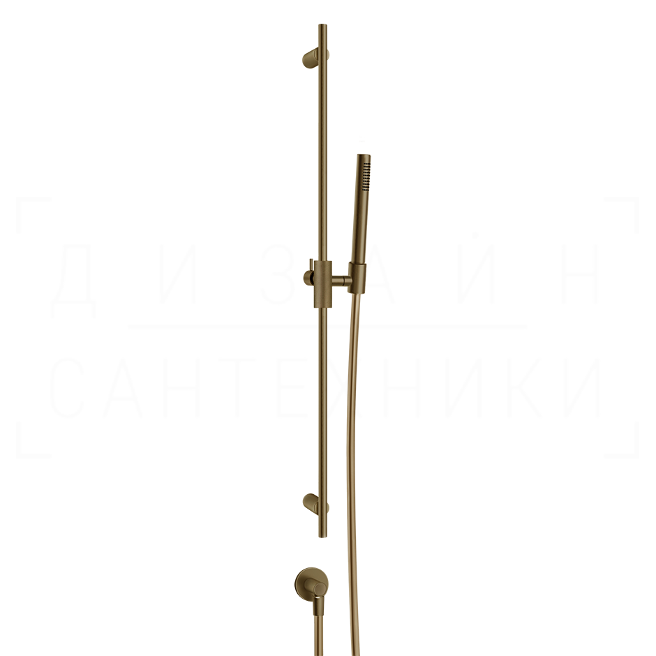 Gessi Anello Душевой гарнитур: руч. душ, штанга, держ., шланг 150 см, цвет: deep bronze brushed PVD 63482#791