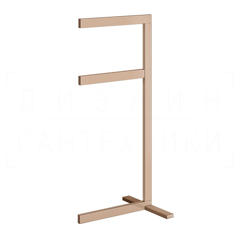 Gessi Inverso/Rettangolo Стойка напольная с двойным полотенцедержателем, цвет: copper PVD 20939#030