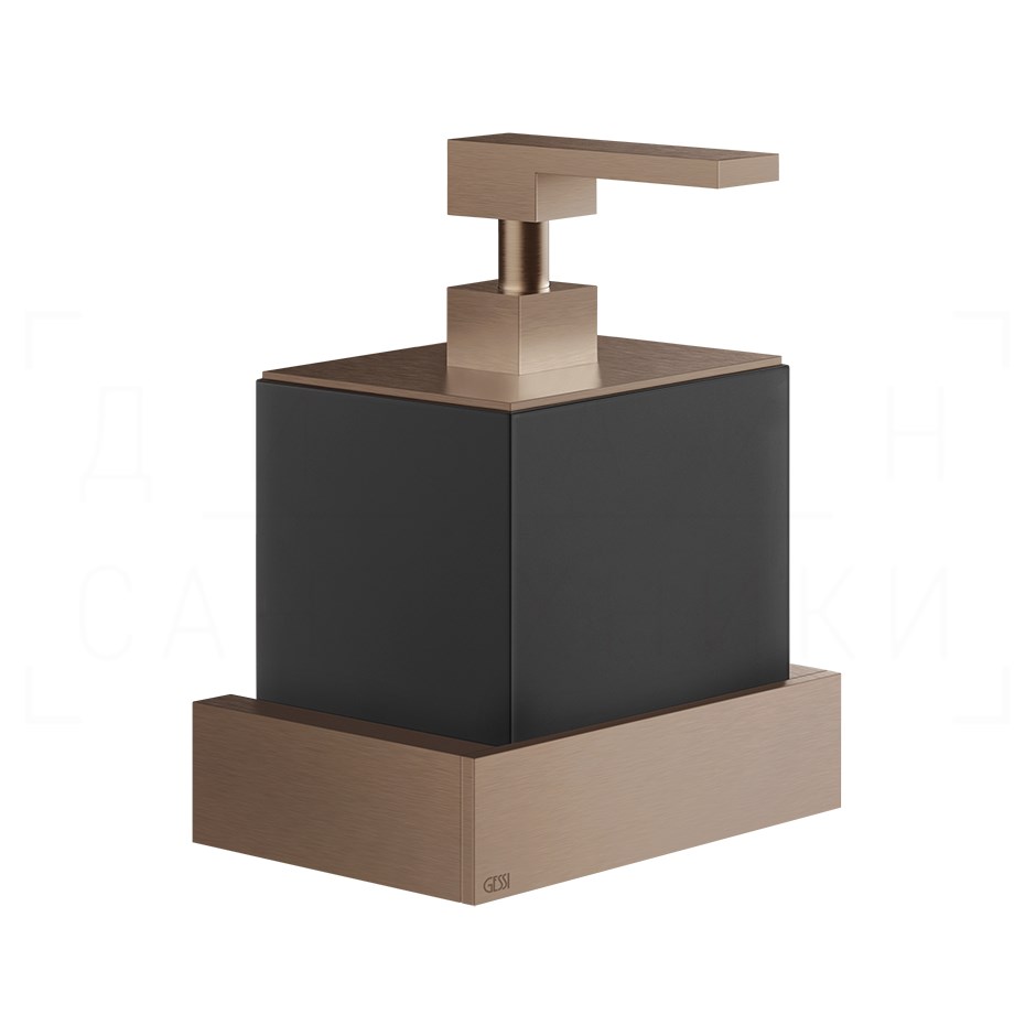 Gessi Inverso/Rettangolo Дозатор для жидкого мыла подвесной, колба Neolite, цвет: copper brushed PVD 20814#708