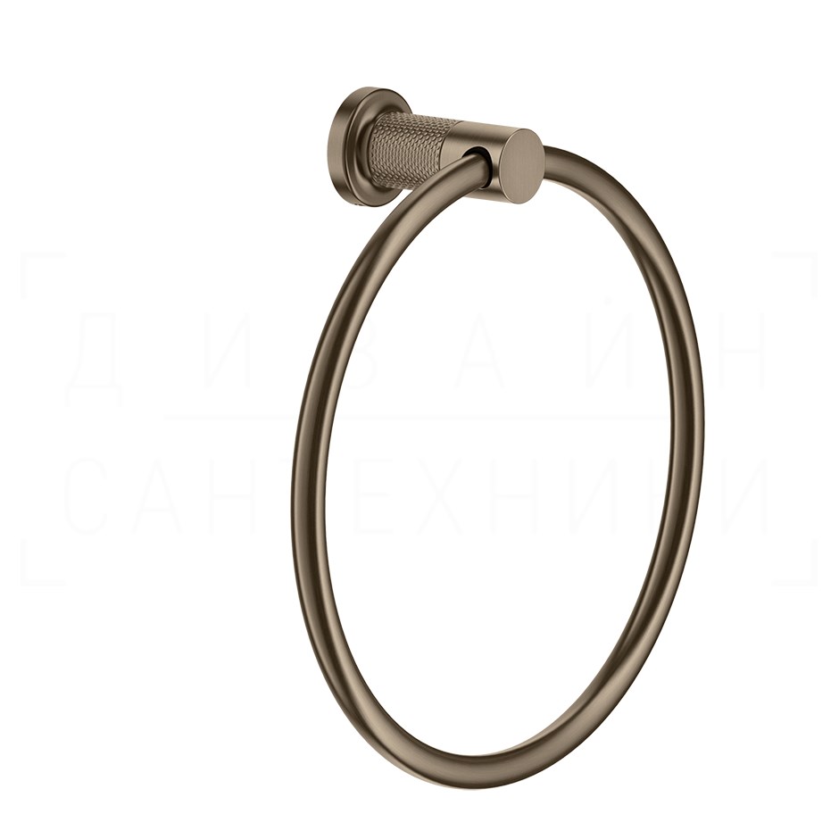 Gessi Inciso Полотенцедержатель кольцевой d22,2 см, подвесной, цвет: coffee bronze brushed PVD 58509#761