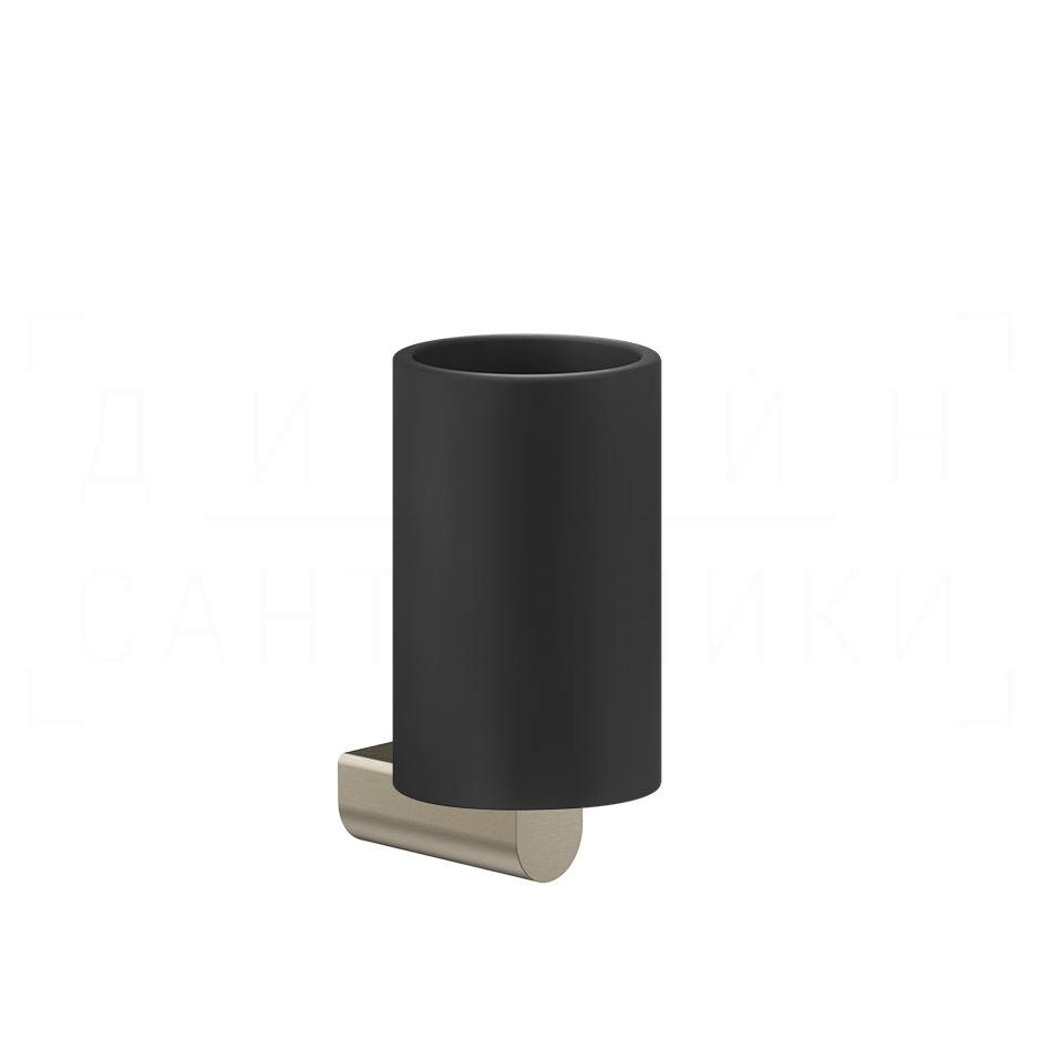Gessi Rilievo Стакан подвесной, керамический Neolite, цвет: black/finox brushed nickel 59508#149
