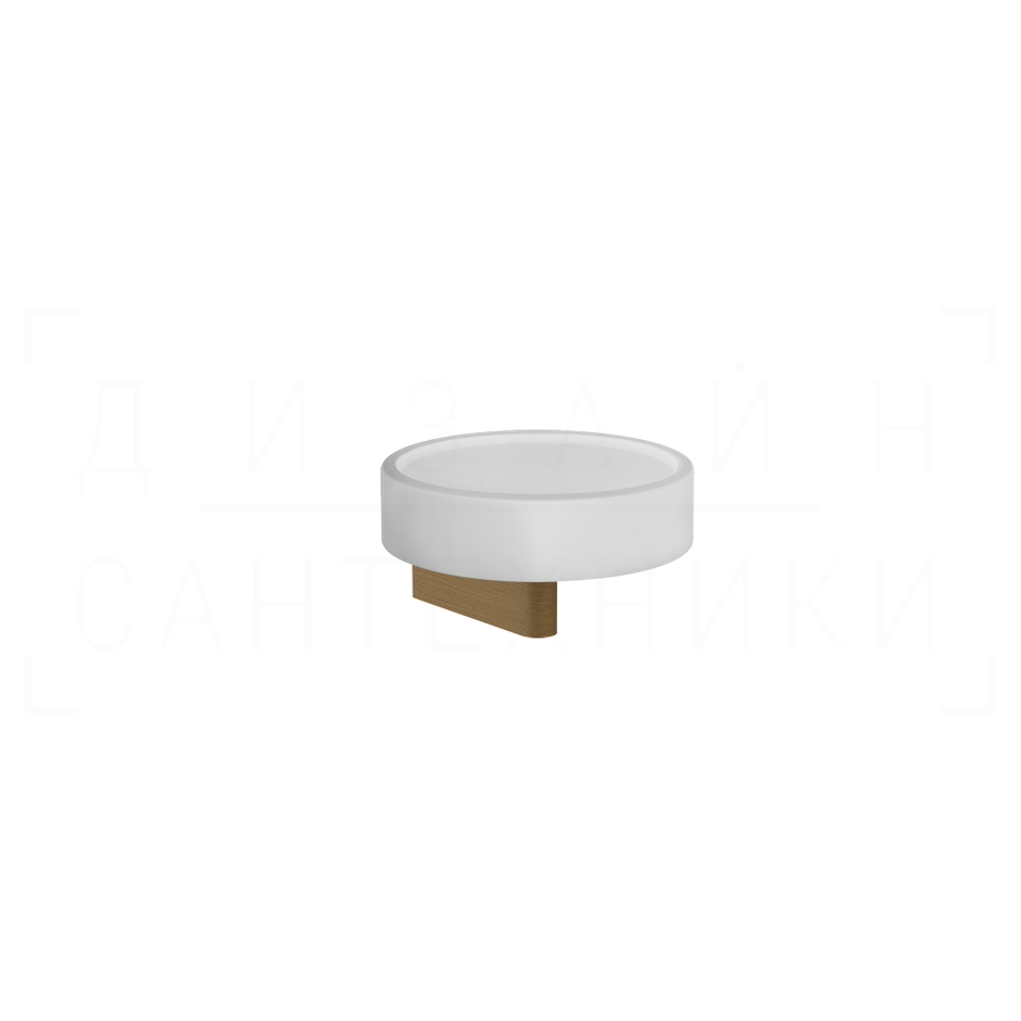 Gessi Origini Мыльница с керамической чашей Neolite, подвесная, цвет: white/antique brass 66401#713