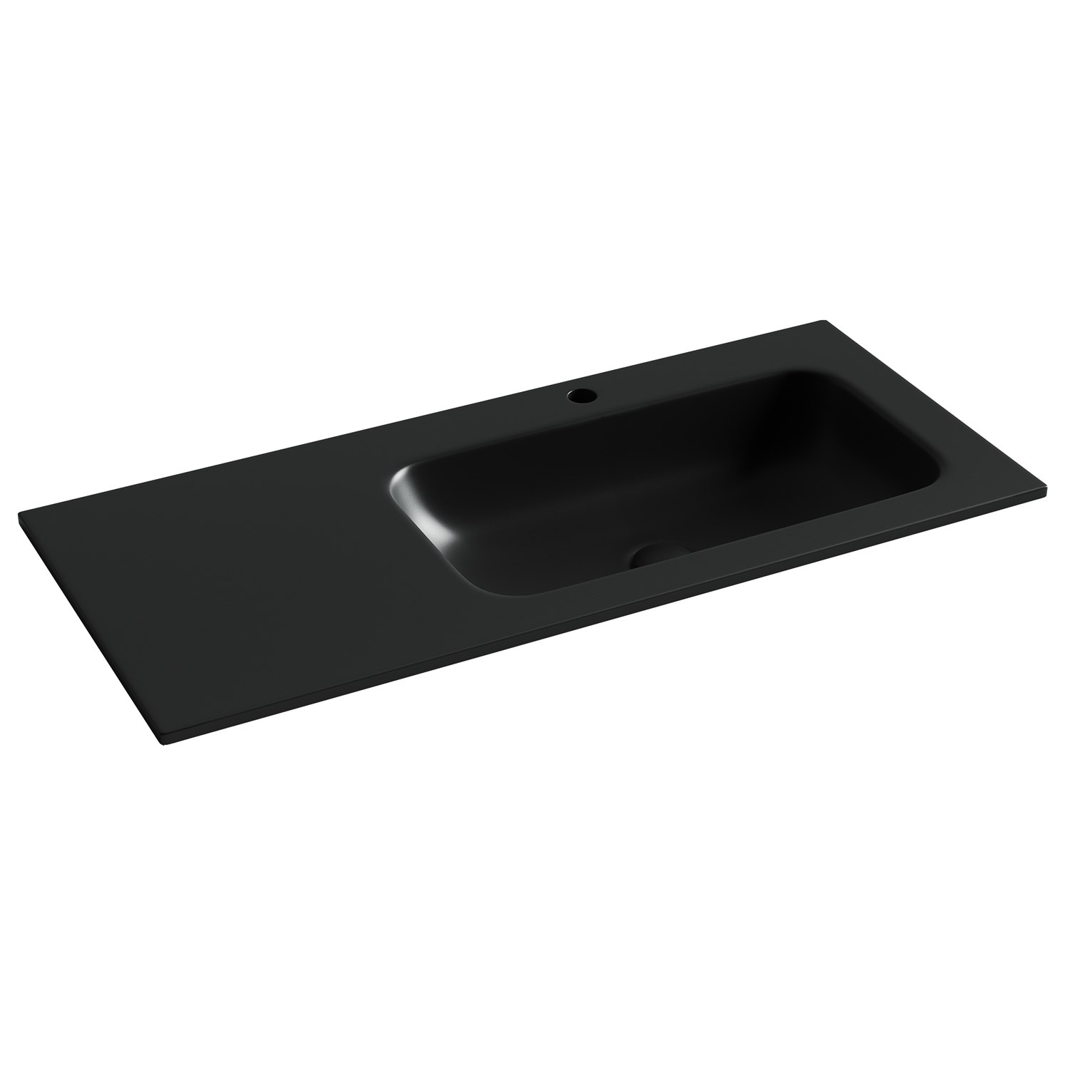 Ceramicanova Grace Раковина накладная 101х45,7 см, без перелива, цвет: черный матовый CN7015MB