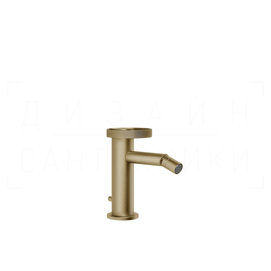 Gessi Anello Смеситель для биде с донным клапаном, излив 11,3 см, цвет: warm bronze brushed PVD 63307#726