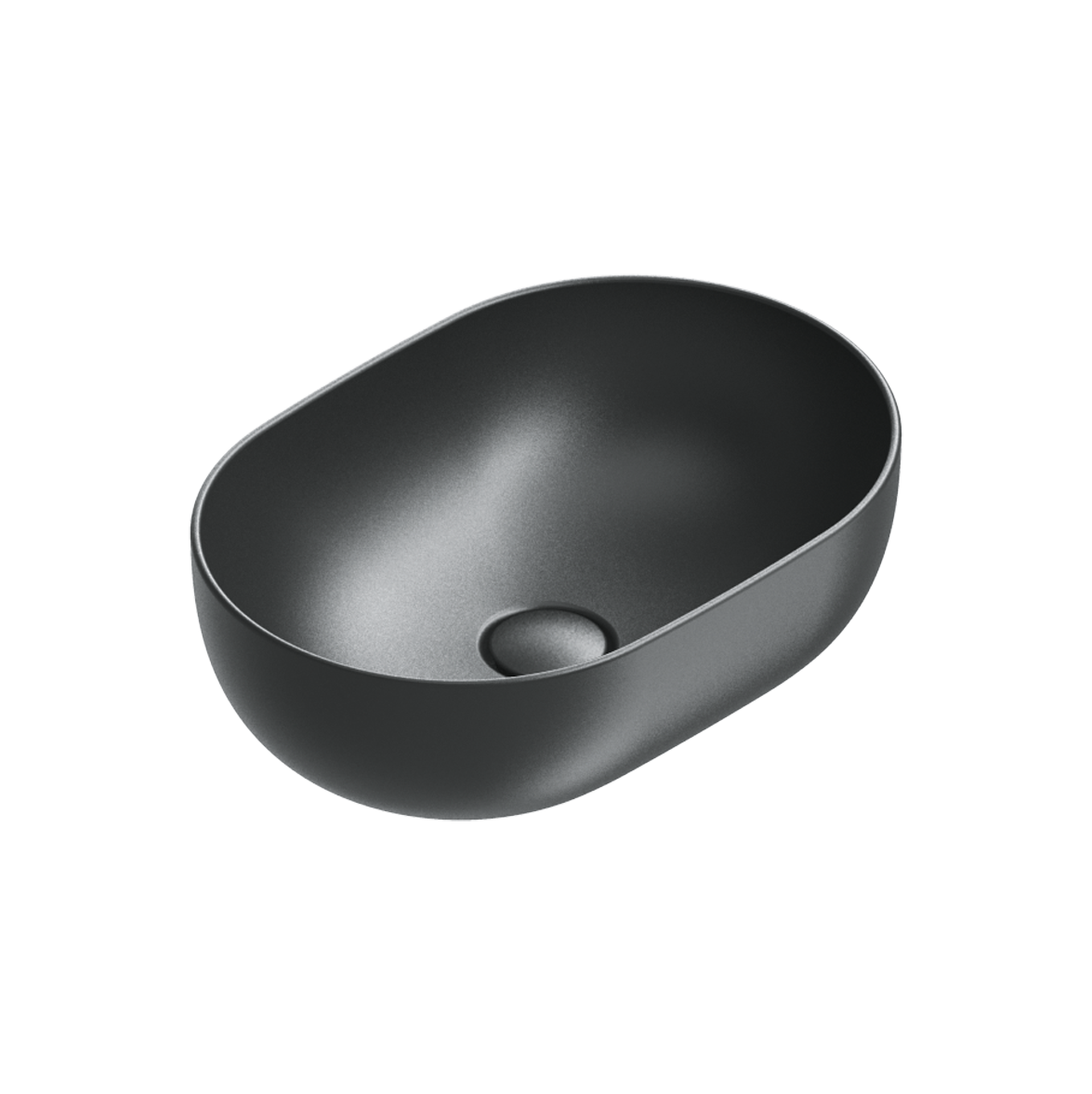 Catalano Sfera Раковина чаша 50x35x16h см, без перелива, покрытие Cataglaze, цвет: черный матовый 0522500022