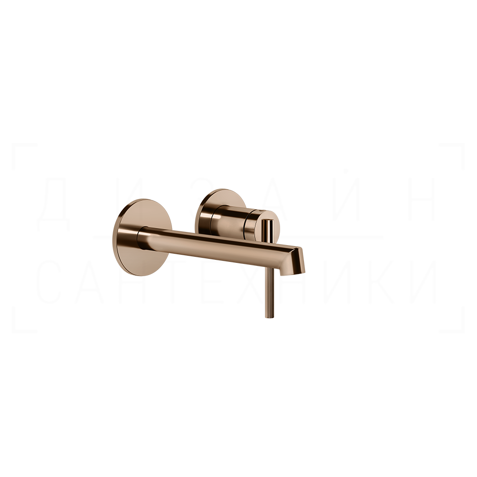 Gessi Ingranaggio Смеситель для раковины встраив., внеш. часть, излив 13-16 см, цвет: copper PVD 63581#030