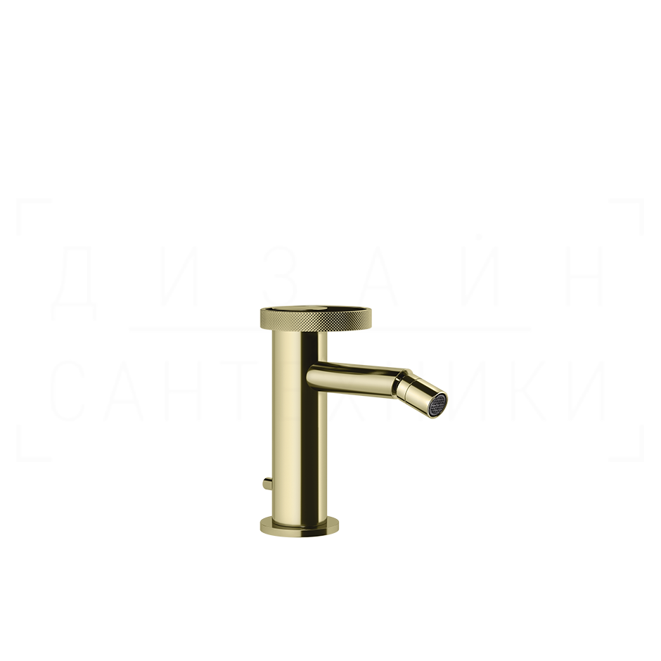 Gessi Anello Смеситель для биде с донным клапаном, излив 11,3 см, цвет: brass PVD 63307#710