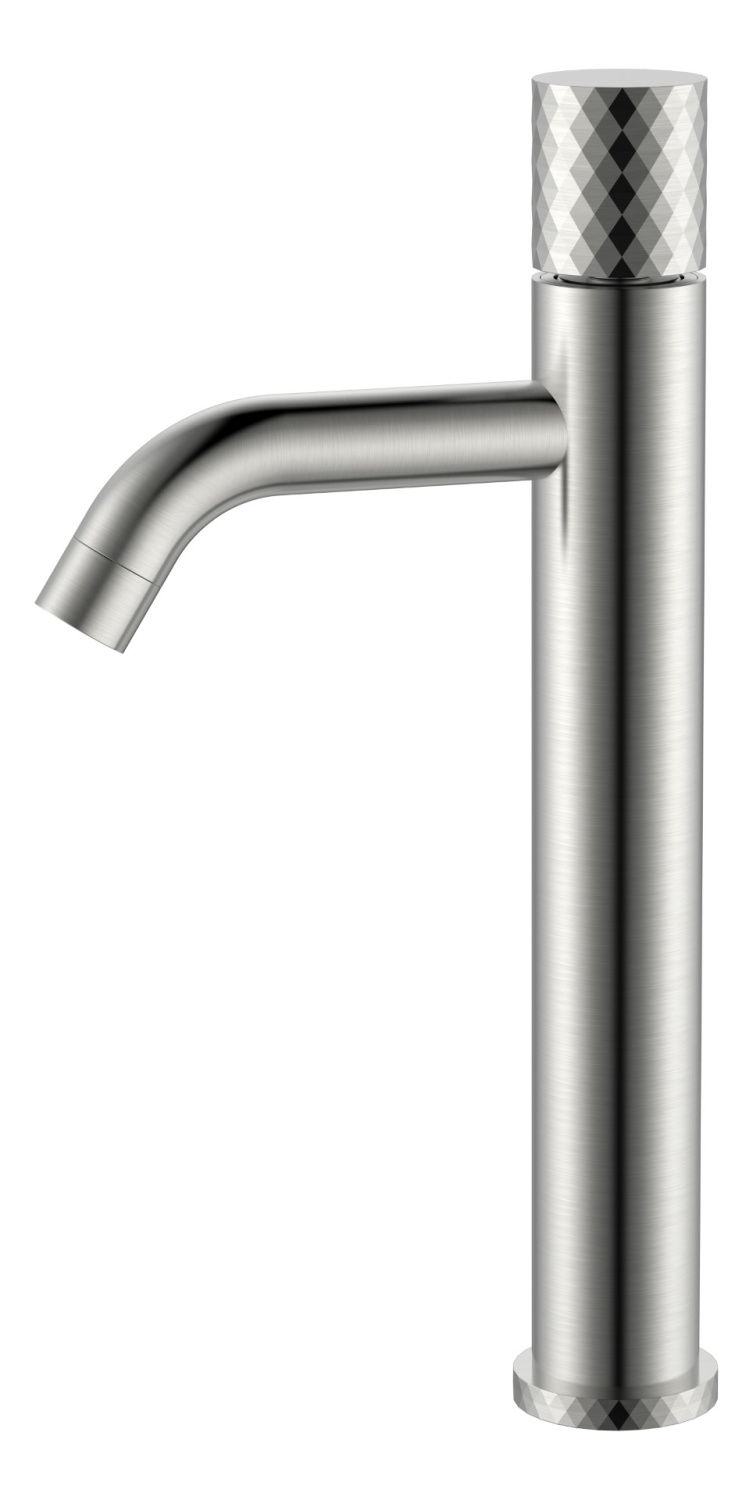 Boheme Stick Diamond Смеситель для раковины высота излива 20,6 см, без д/к, цвет: nickel brush 122-NB