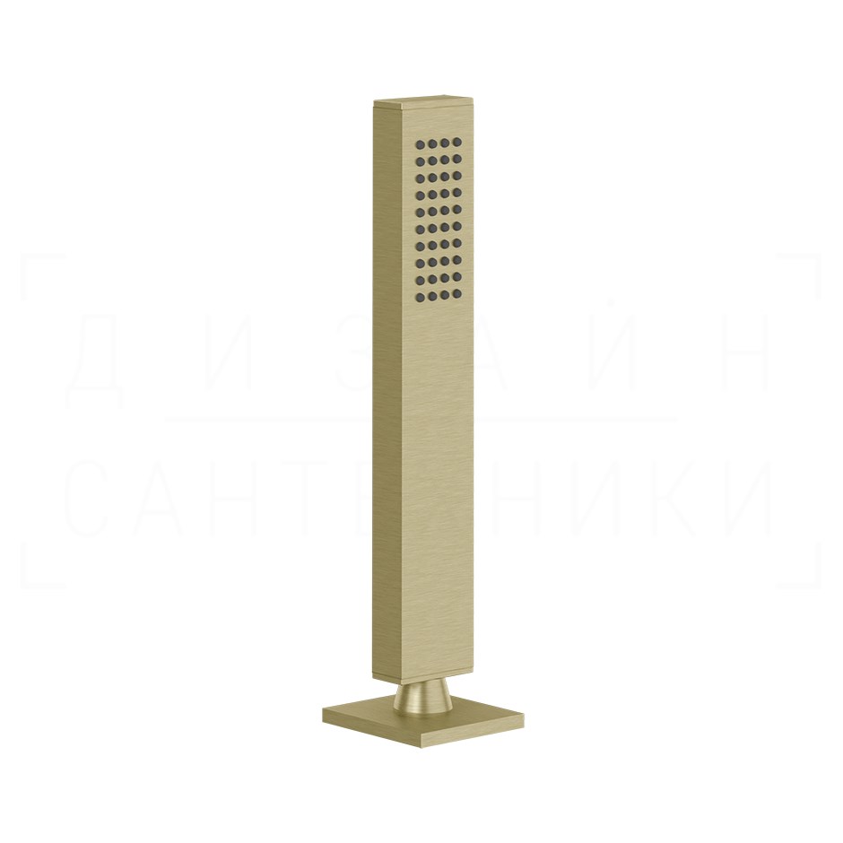 Gessi Rettangolo Душевой гарнитур на борт ванны: ручной душ, шланг 150 см, цвет: brushed brass PVD 20127#727