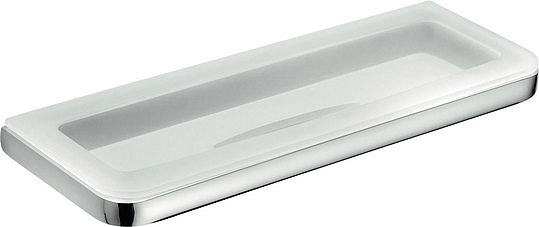 Colombo Design Lulu Полочка стеклянная 35x12,5 см, подвесная, стекло матовое, цвет: chrome B6203.CR-VAN