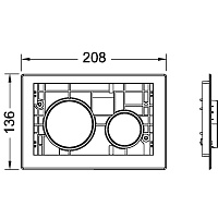 Tece Loop Кнопка смыва для унитаза, клавиши без панели с антибак. покрытием, пластик, цвет: белый 9240664