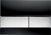 Tece Square Кнопка смыва для унитаза, стекло, цвет: черный/хром глянцевый 9240807