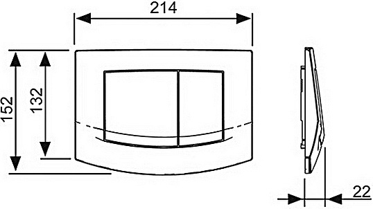 Tece Ambia Кнопка смыва для унитаза с антибактериальным покрытием, пластик, цвет: белый 9240240