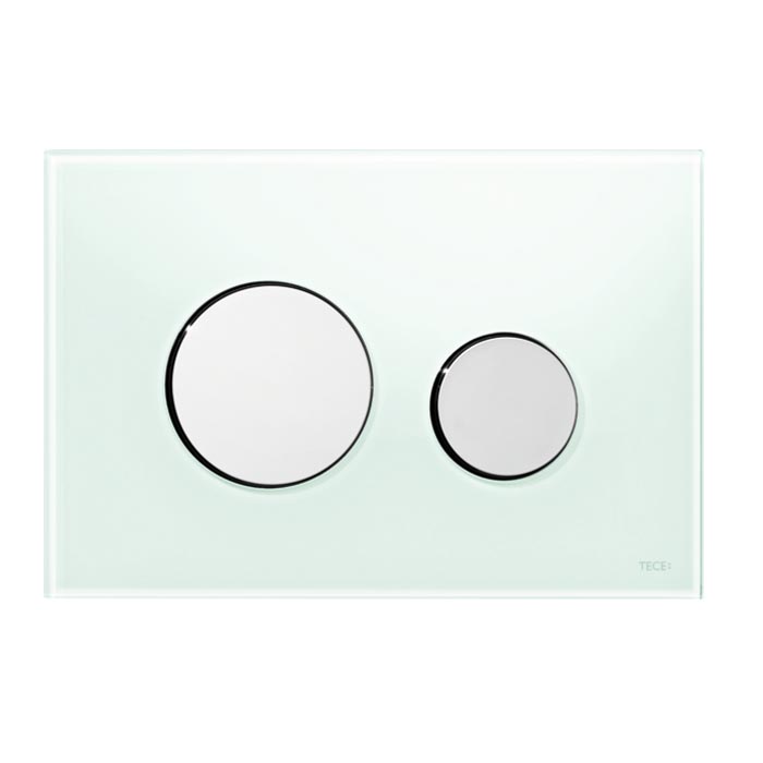 Tece Loop Кнопка смыва для унитаза, стекло, цвет: мятный зеленый/хром глянцевый 9240653