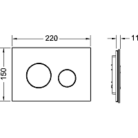 Tece Loop Кнопка смыва для унитаза, стекло, цвет: мятный зеленый/хром глянцевый 9240653