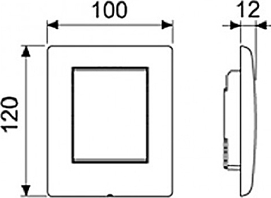 Tece Planus Кнопка смыва для писсуара, металл, цвет: белый глянцевый 9242314