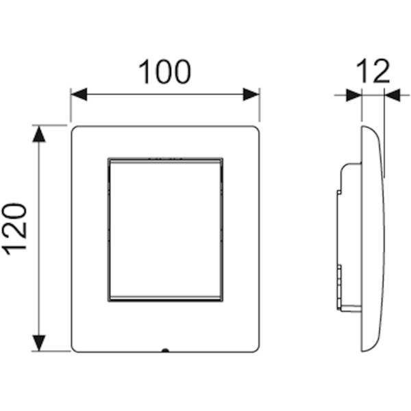 Tece Planus Кнопка смыва для писсуара, металл, цвет: белый глянцевый 9242314