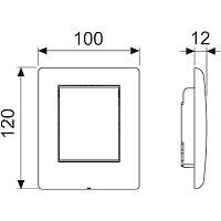 Tece Planus Кнопка смыва для писсуара, металл, цвет: белый глянцевый 9242314