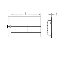 Tece Square Кнопка смыва для унитаза, стекло, цвет: черный/позолоченные 9240808