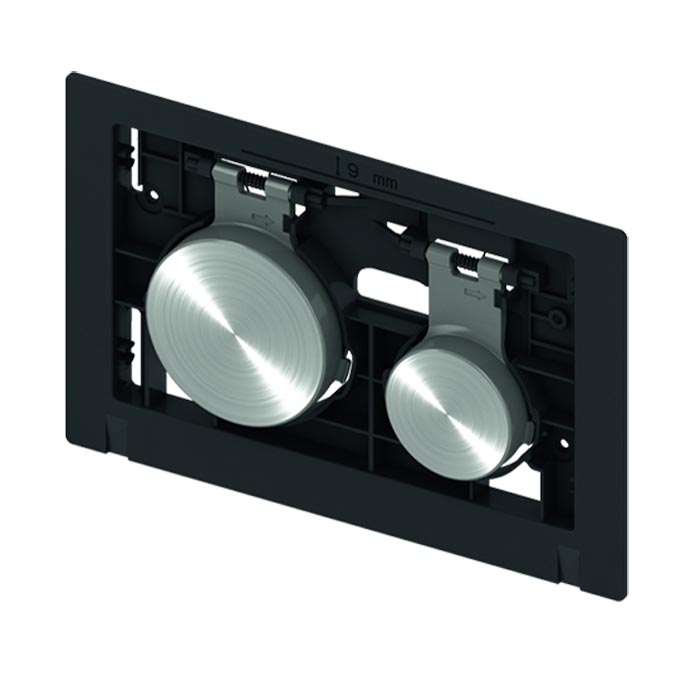 Tece Loop Кнопка смыва для унитаза, без панели с покр. от отпечатков, пластик, цвет: сталь, сатин 9240669