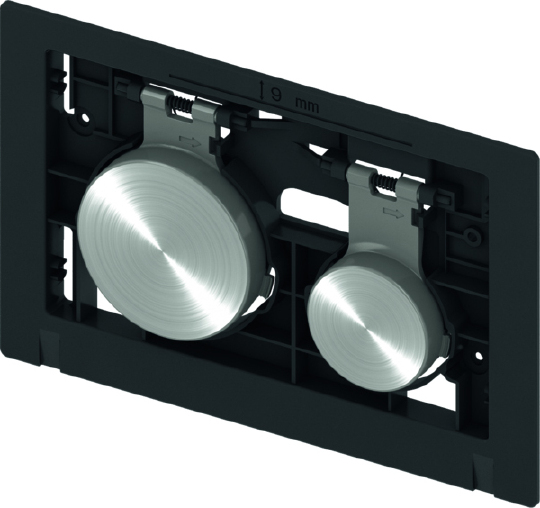 Tece Loop Кнопка смыва для унитаза, без панели с покр. от отпечатков, пластик, цвет: сталь, сатин 9240669