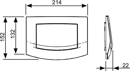 Tece Ambia Кнопка смыва для унитаза, пластик, цвет: белый 9240100
