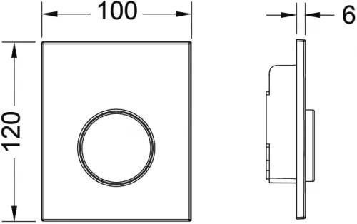 Tece Loop Кнопка смыва для писсуара, пластик, цвет: хром матовый 9242625