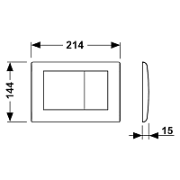 Tece Planus Кнопка смыва для унитаза, металл, цвет: хром глянцевый 9240321