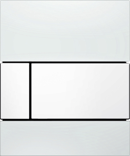 Tece Square Кнопка смыва для писсуара, стекло, цвет: белый 9242800