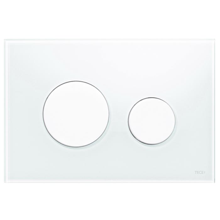 Tece Loop Кнопка смыва для унитаза, стекло, цвет: белый 9240650