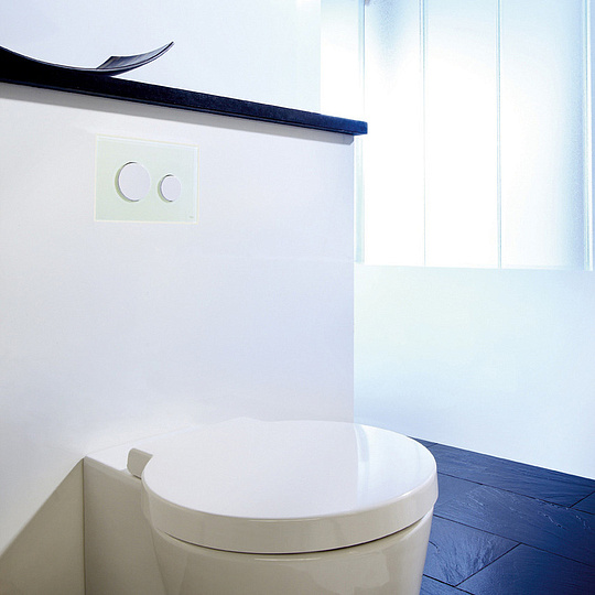 Tece Loop Кнопка смыва для унитаза, стекло, цвет: белый 9240650