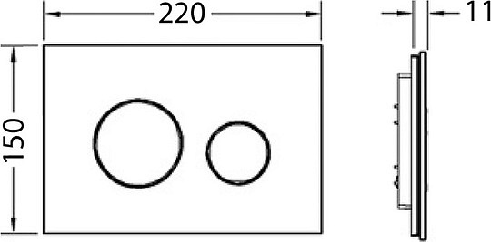 Tece Loop Кнопка смыва для унитаза, стекло, цвет: белый 9240650