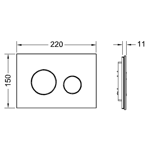 Tece Loop Кнопка смыва для унитаза, стекло, цвет: белый 9240650