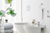 Tece Loop Кнопка смыва для унитаза, стекло, цвет: белый 9240650