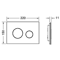 Tece Loop Кнопка смыва для унитаза, стекло, цвет: белый 9240650