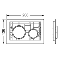 Tece Loop Кнопка смыва для унитаза, клавиши без панели, пластик, цвет: белый 9240663