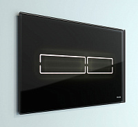 Tece Lux mini Кнопка смыва для унитаза, стекло, сенсорная, цвет: черный глянцевый 9240961