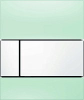 Tece Square Кнопка смыва для писсуара, стекло, цвет: мятный зеленый/белый 9242803