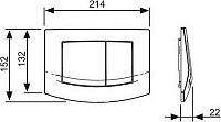 Tece Ambia Кнопка смыва для унитаза, пластик, цвет: хром глянцевый 9240226
