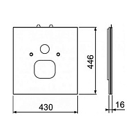 Tece Lux Нижняя панель из стекла для унитаза-биде, цвет: черный глянцевый 9650110