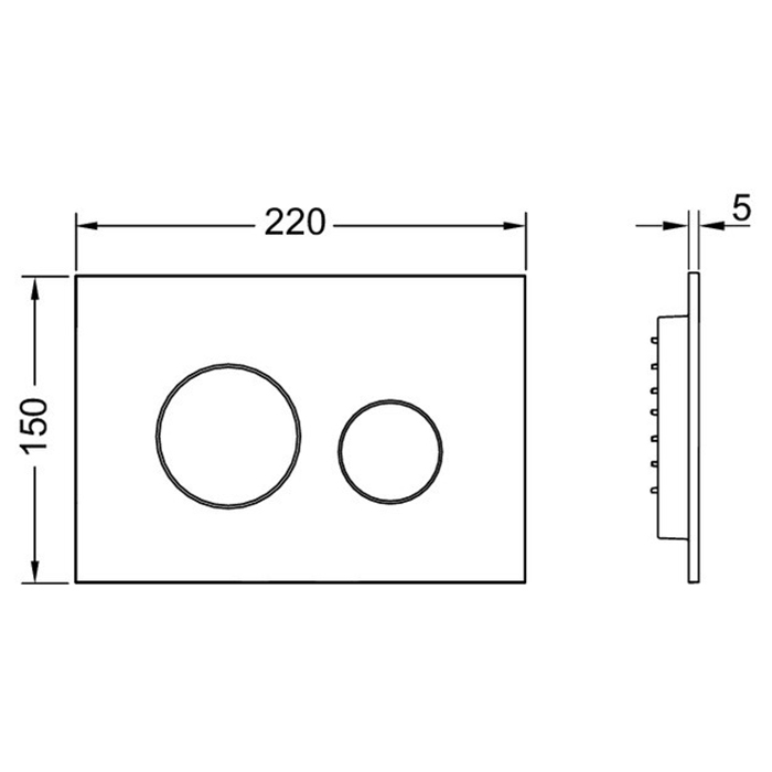 Tece Loop Кнопка смыва для унитаза, пластик, цвет: хром матовый 9240922