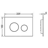 Tece Loop Кнопка смыва для унитаза, пластик, цвет: хром матовый 9240922